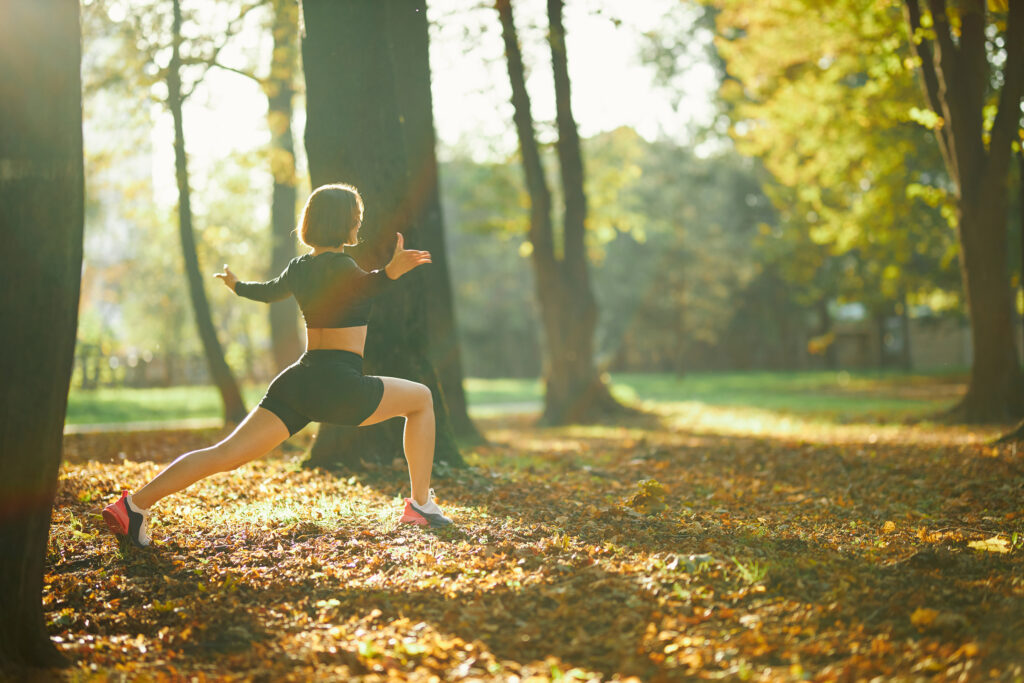 Activité physique dans la forêt